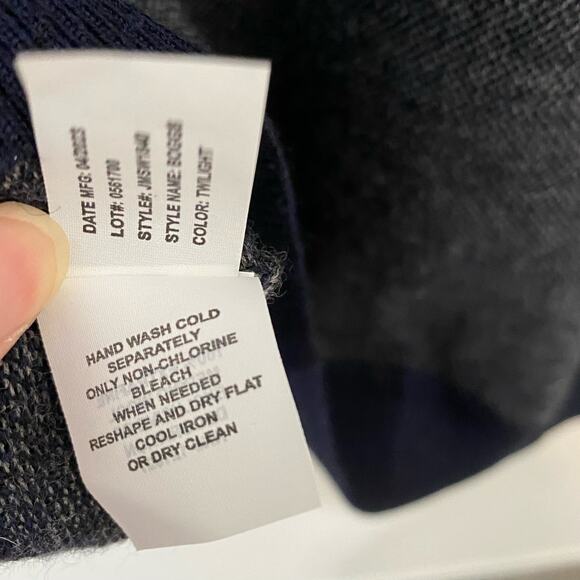 Johnnie O Sweater Mens Size XL Boggs Bird's Eye Crewneck Merino Wool MSRP $198 - Picture 8 of 9